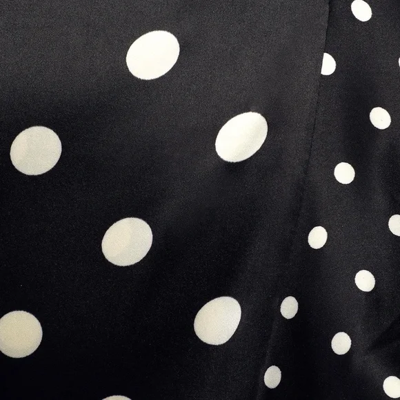 LULUS Polka Dot Satin Wrap Dress NWT - Picture 9 of 10